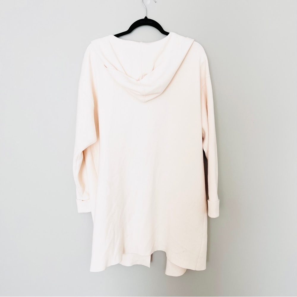 Zara Knit Coat Hoodie Hood Open Front Layers Lagenlook Cardigan - Picture 3 of 7
